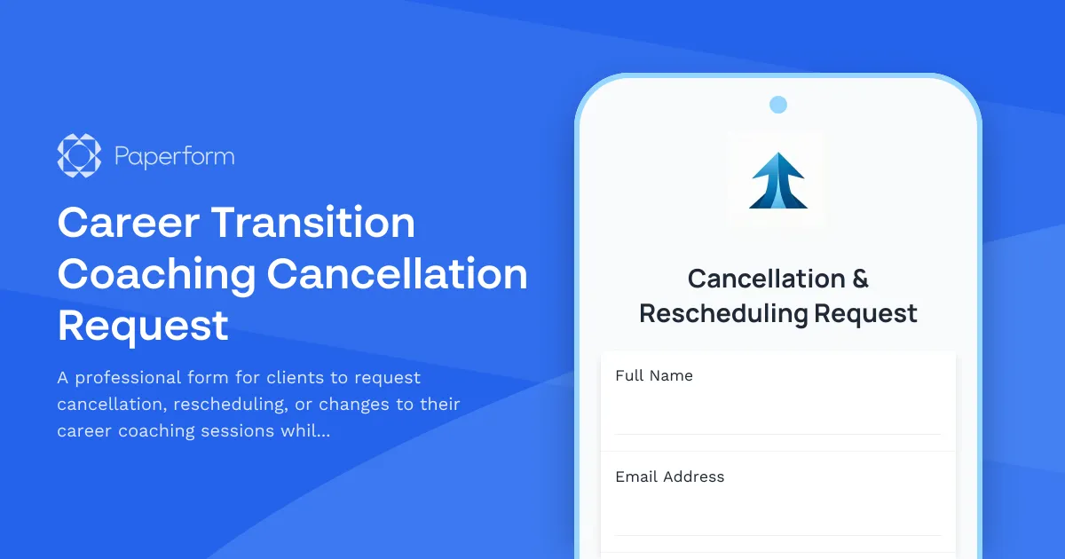Career Transition Coaching Cancellation Request