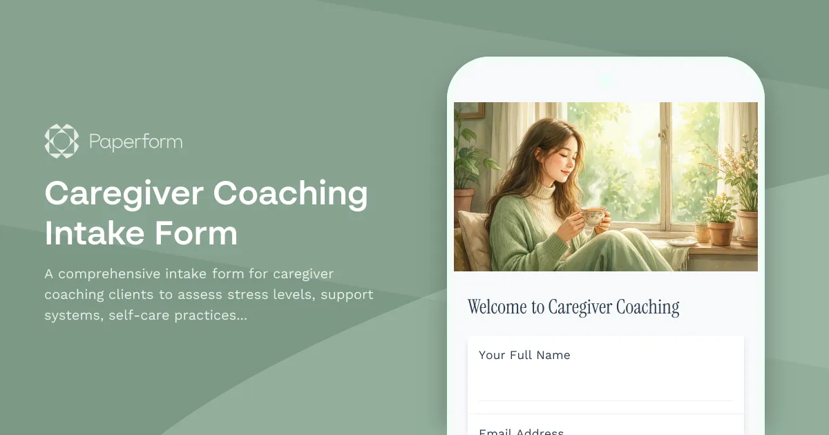Caregiver Coaching Intake Form