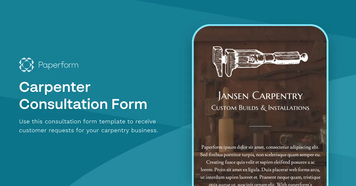 Carpenter Consultation Form