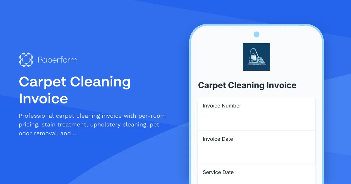 Carpet Cleaning Invoice