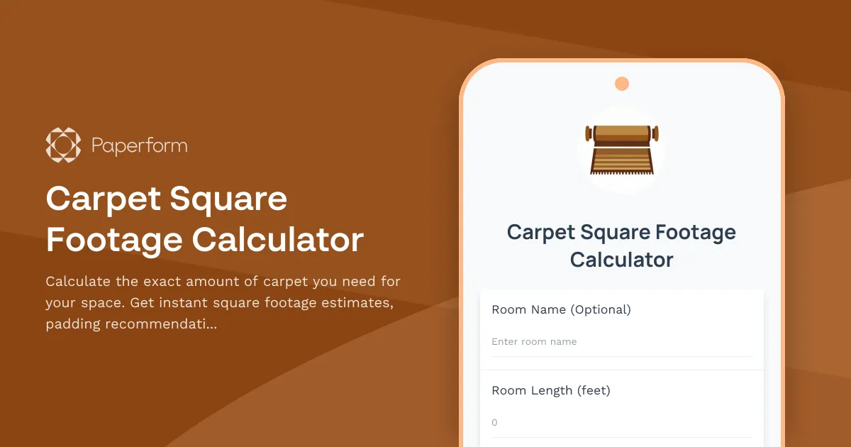 Carpet Square Footage Calculator