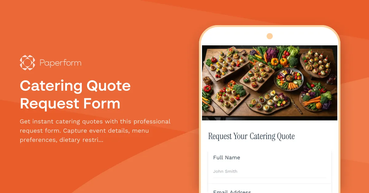 Catering Quote Request Form