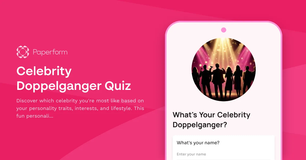 Celebrity Doppelganger Quiz