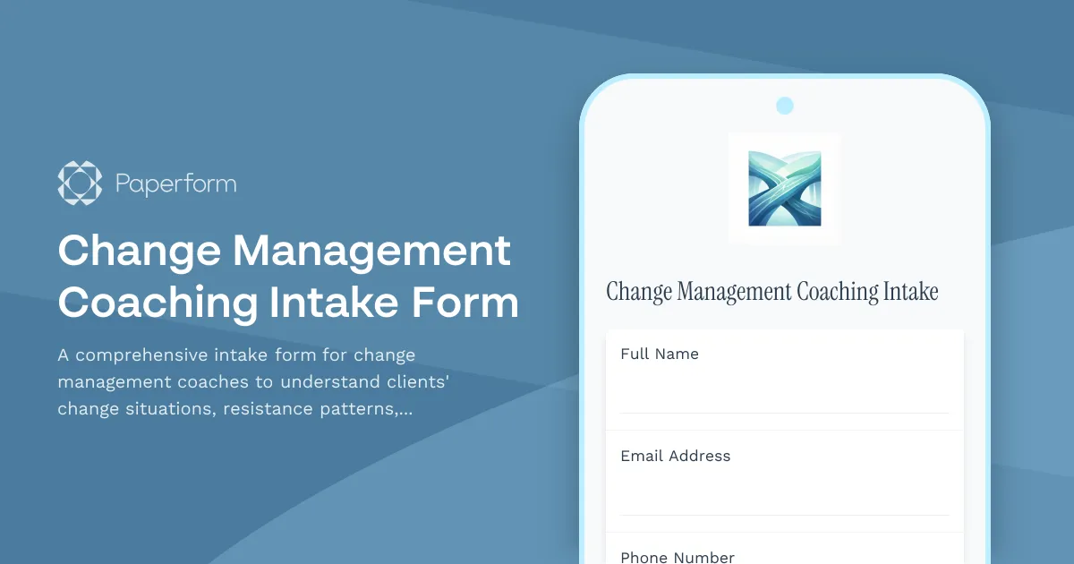 Change Management Coaching Intake Form