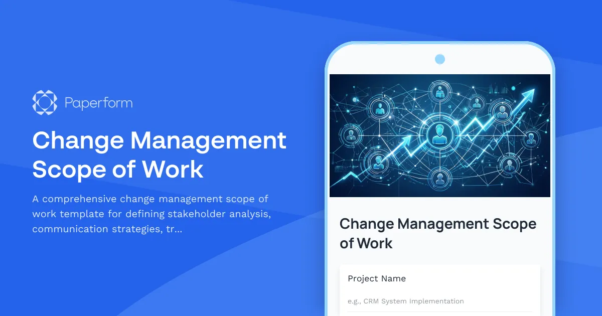 Change Management Scope of Work