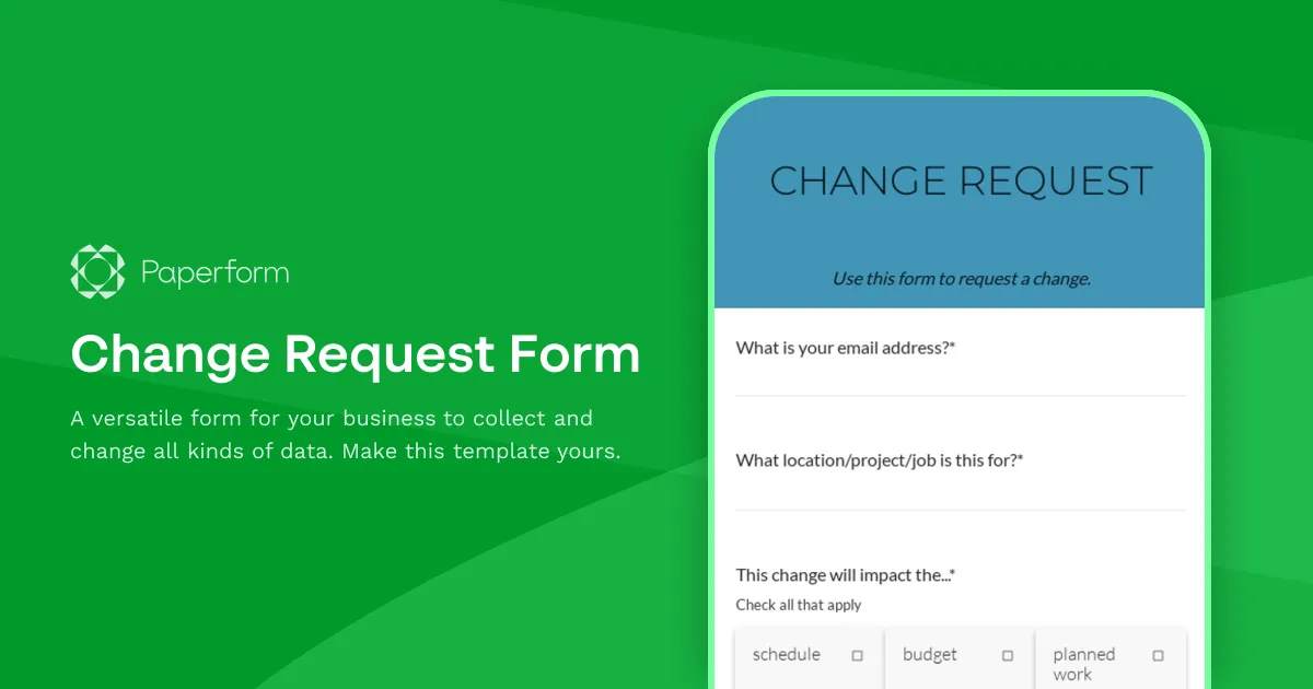 Change Request Form