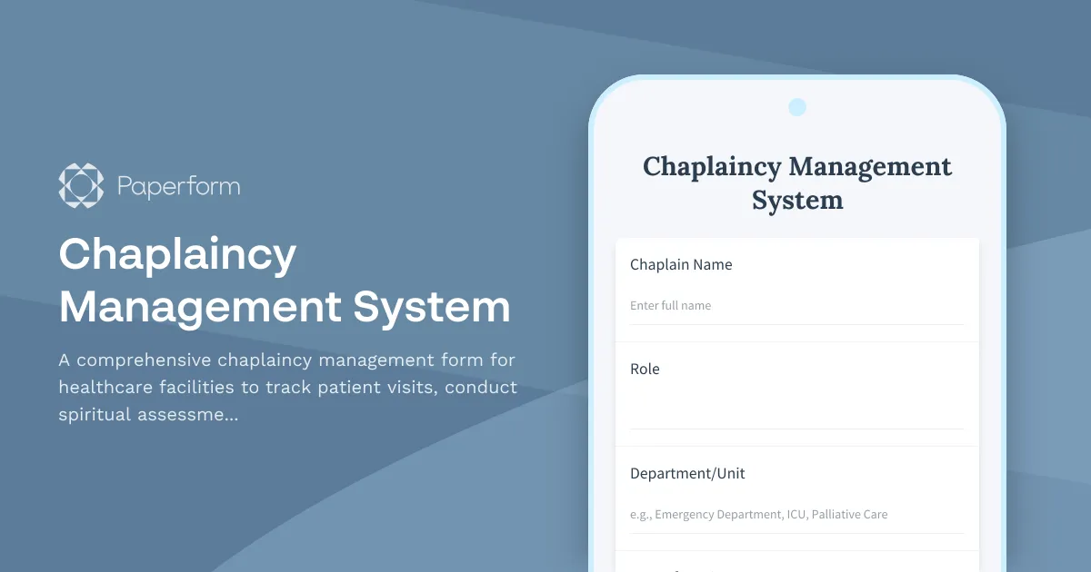Chaplaincy Management System
