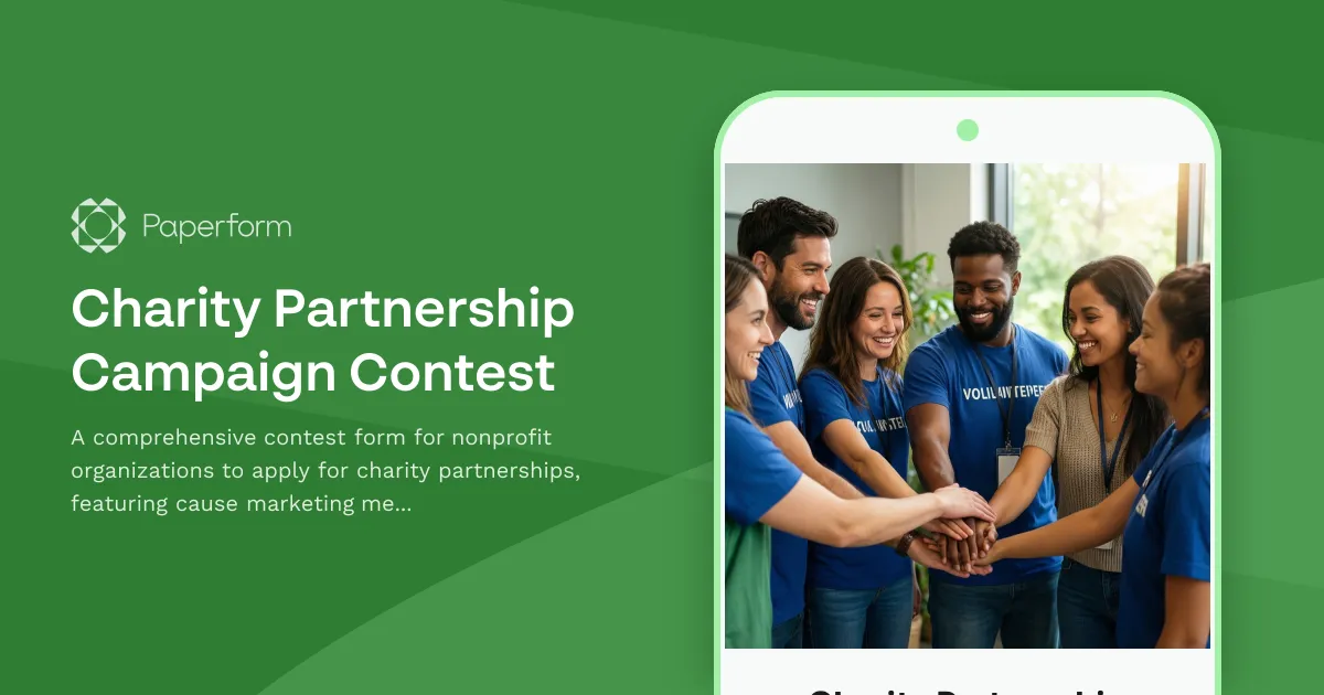Charity Partnership Campaign Contest