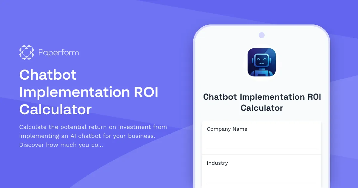 Chatbot Implementation ROI Calculator