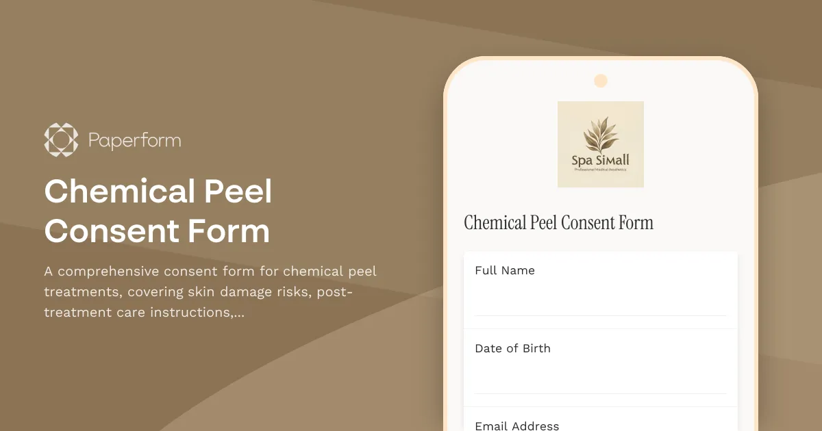 Chemical Peel Consent Form