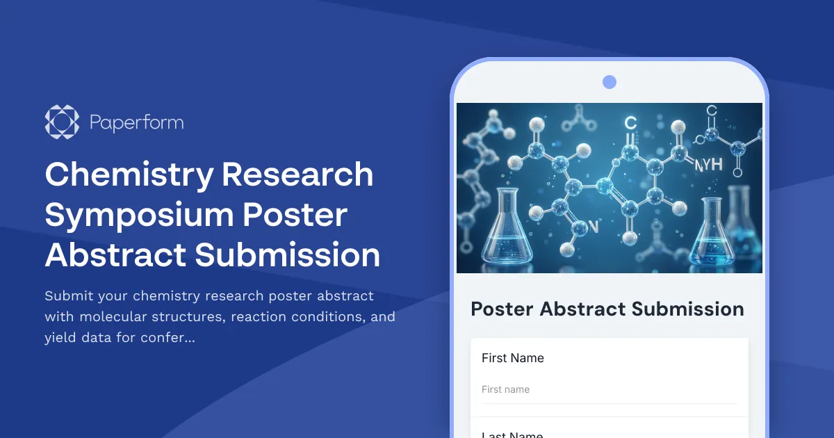 Chemistry Research Symposium Poster Abstract Submission
