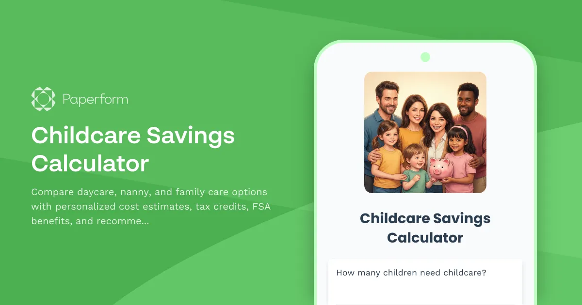Childcare Savings Calculator