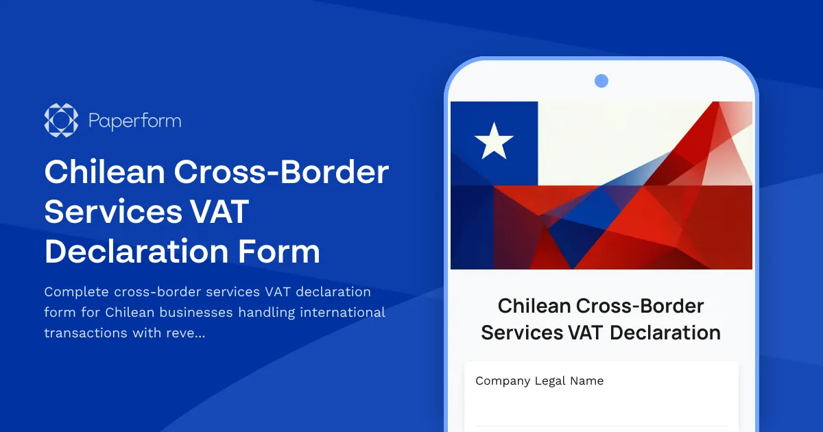 Chilean Cross-Border Services VAT Declaration Form