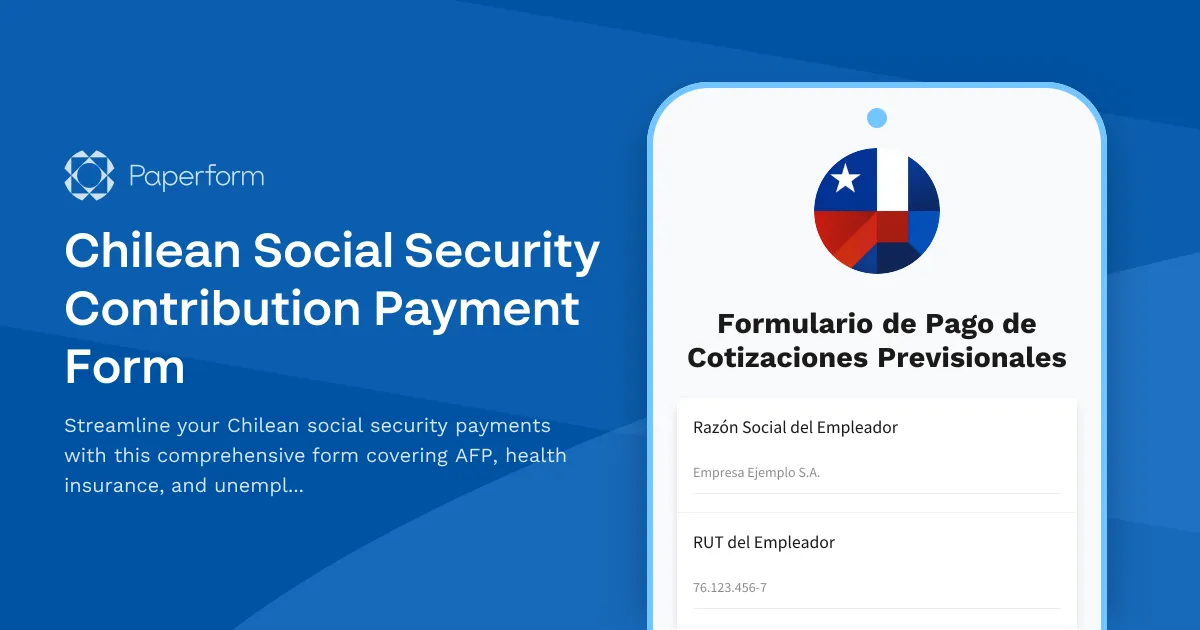 Chilean Social Security Contribution Payment Form
