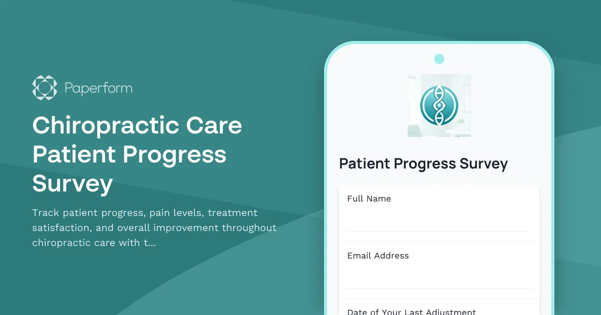 Chiropractic Care Patient Progress Survey