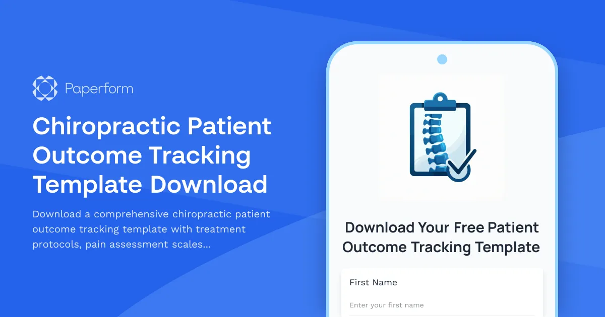 Chiropractic Patient Outcome Tracking Template Download