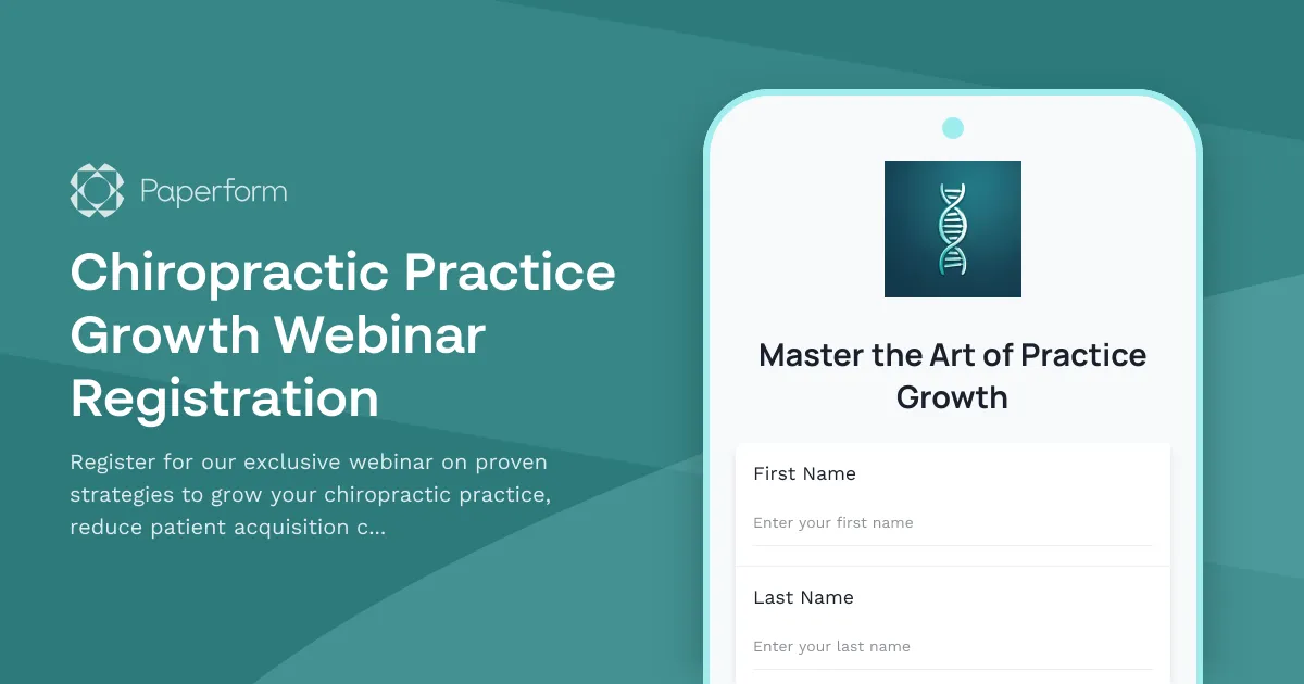 Chiropractic Practice Growth Webinar Registration