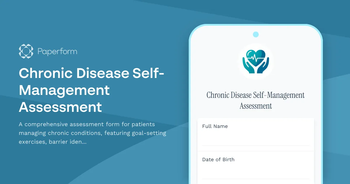 Chronic Disease Self-Management Assessment