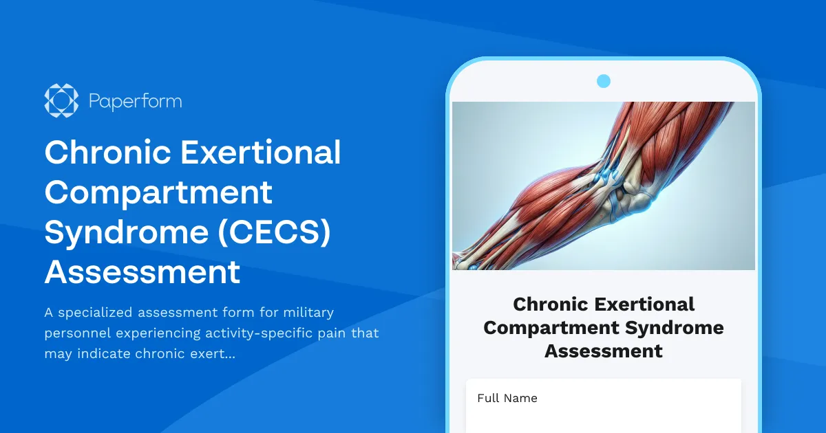 Chronic Exertional Compartment Syndrome (CECS) Assessment