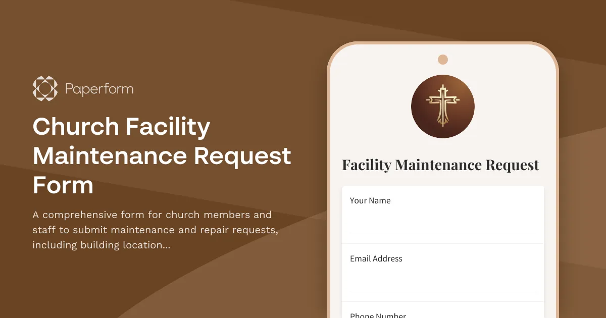 Church Facility Maintenance Request Form