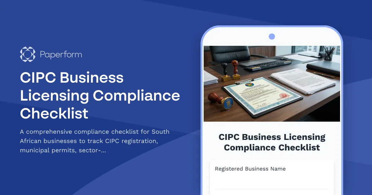 CIPC Business Licensing Compliance Checklist