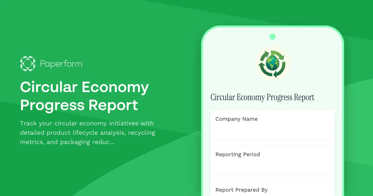 Circular Economy Progress Report