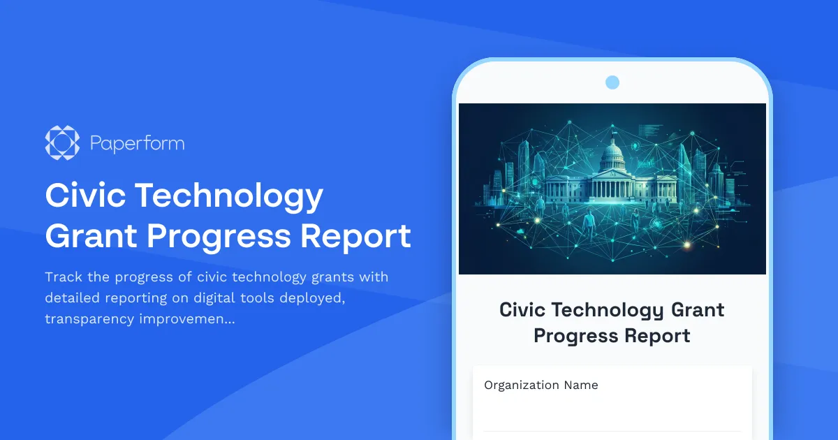 Civic Technology Grant Progress Report