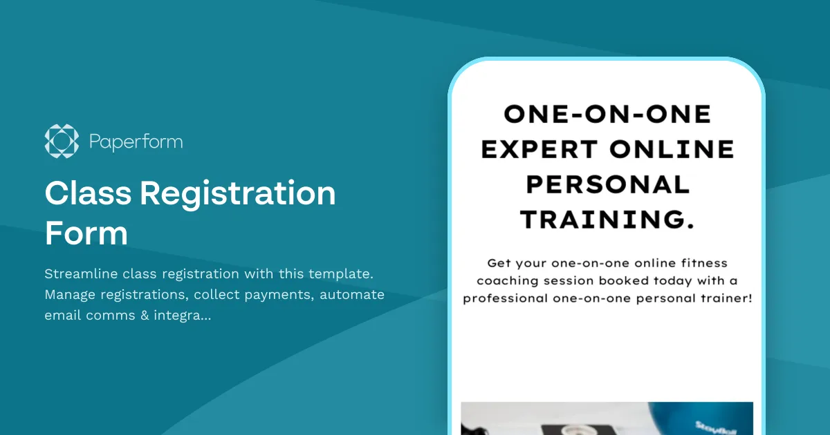 Class Registration Form