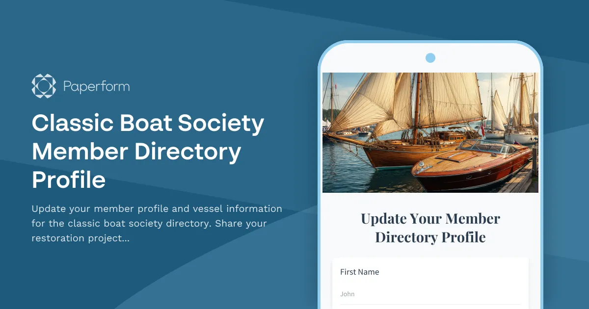 Classic Boat Society Member Directory Profile