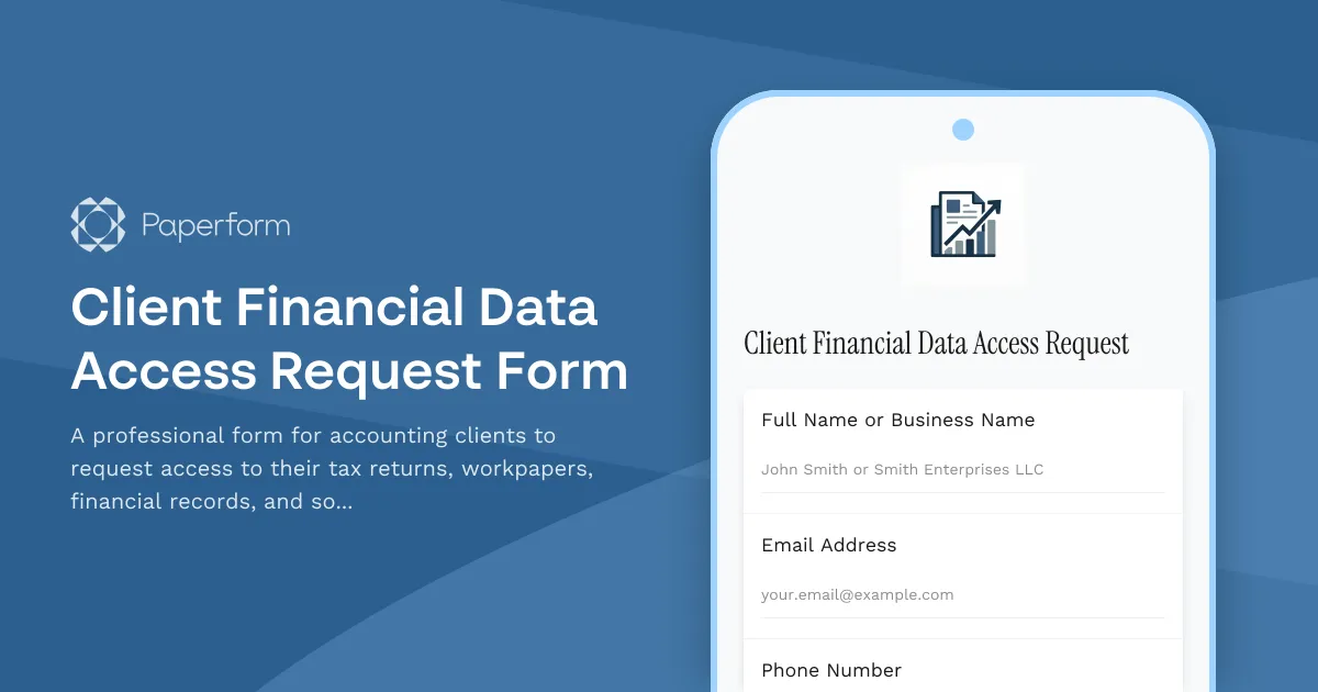 Client Financial Data Access Request Form