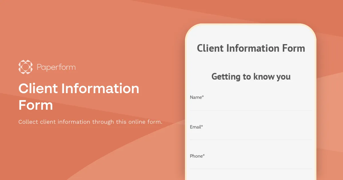 Client Information Form