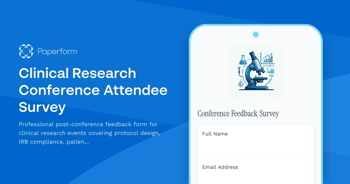 Clinical Research Conference Attendee Survey