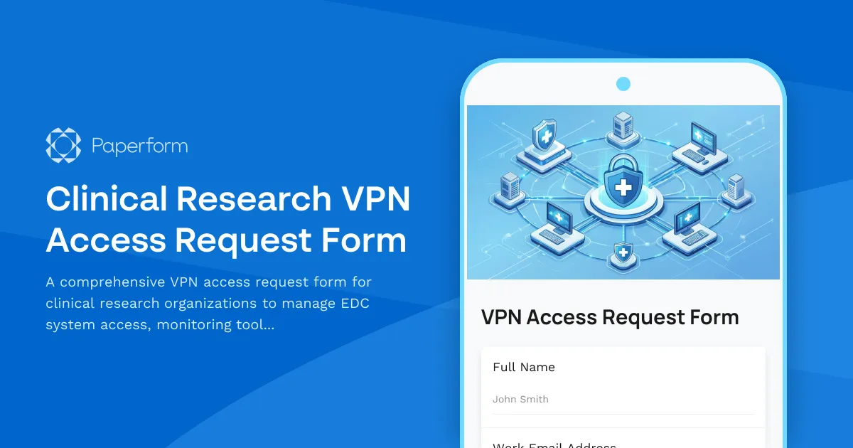 Clinical Research VPN Access Request Form