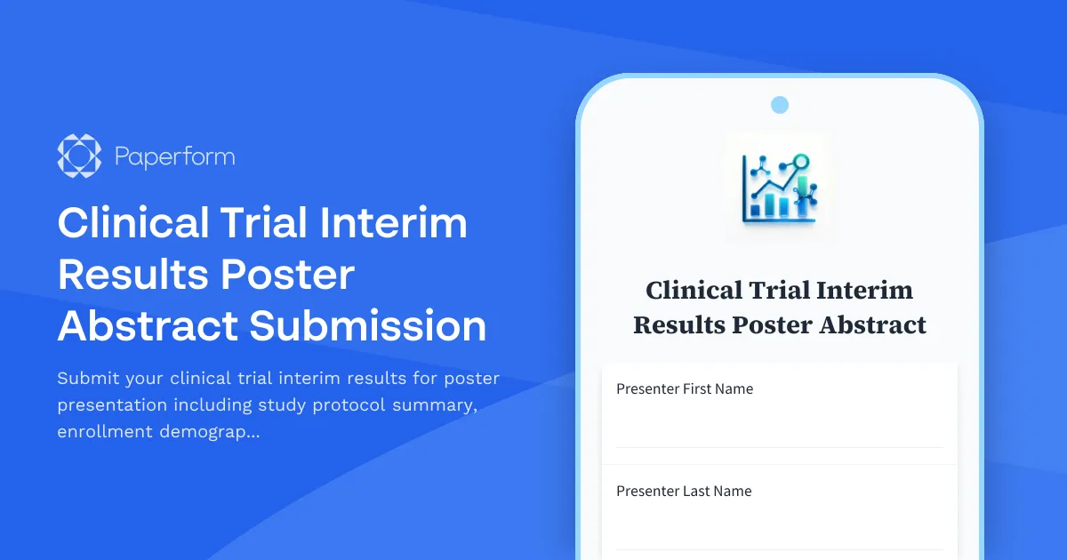 Clinical Trial Interim Results Poster Abstract Submission