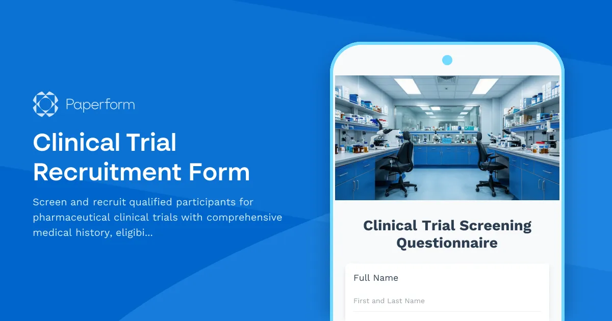 Clinical Trial Recruitment Form
