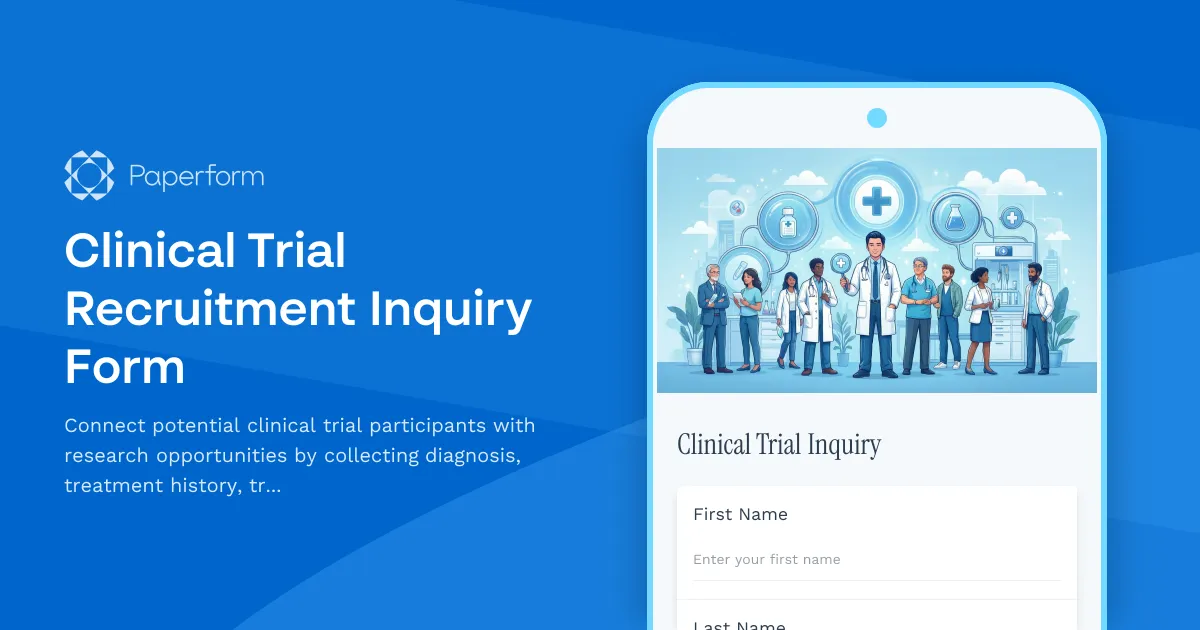 Clinical Trial Recruitment Inquiry Form