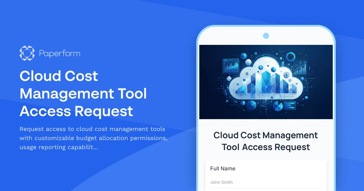 Cloud Cost Management Tool Access Request