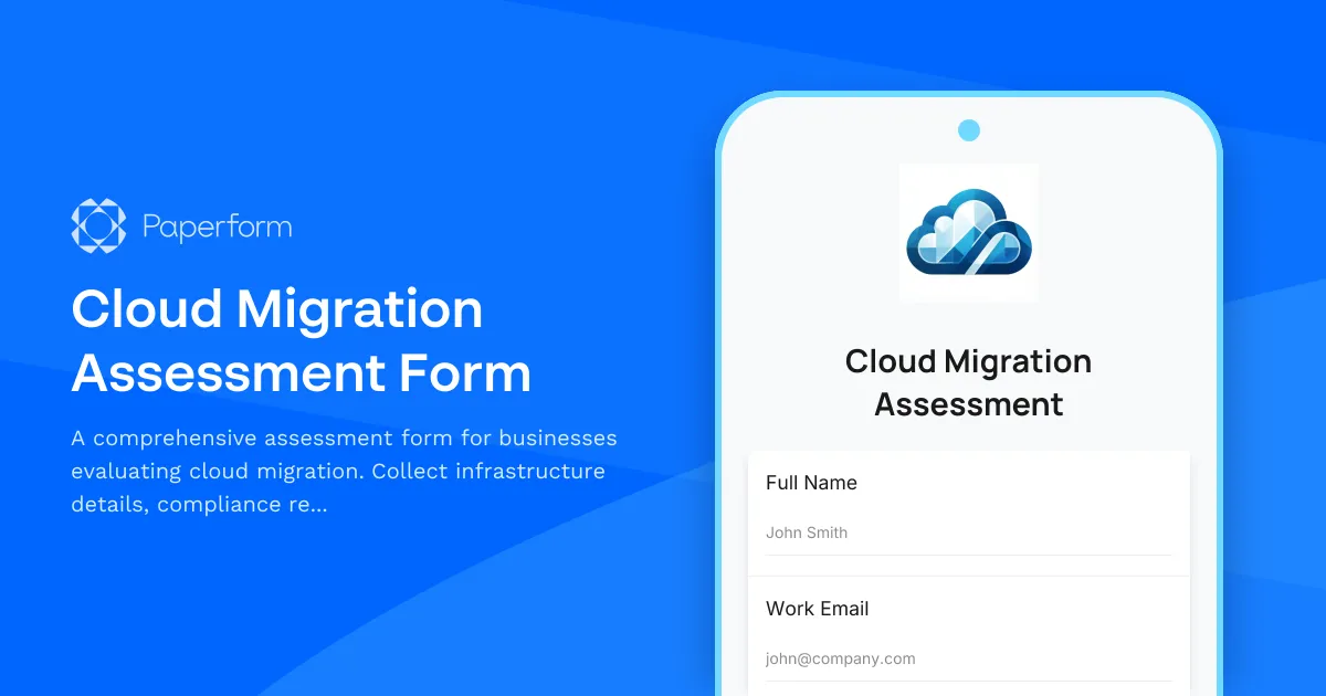 Cloud Migration Assessment Form