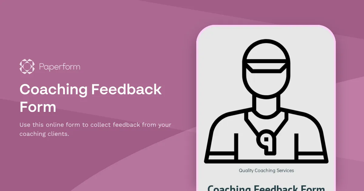 Coaching Feedback Form
