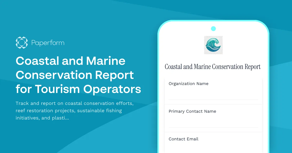 Coastal and Marine Conservation Report for Tourism Operators