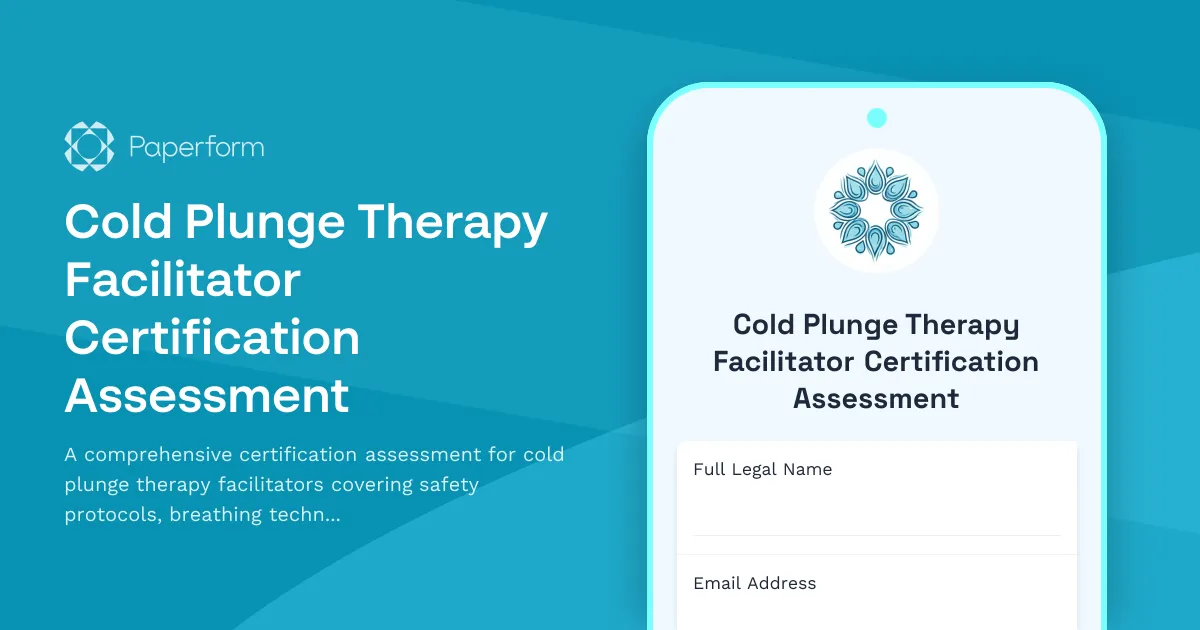 Cold Plunge Therapy Facilitator Certification Assessment