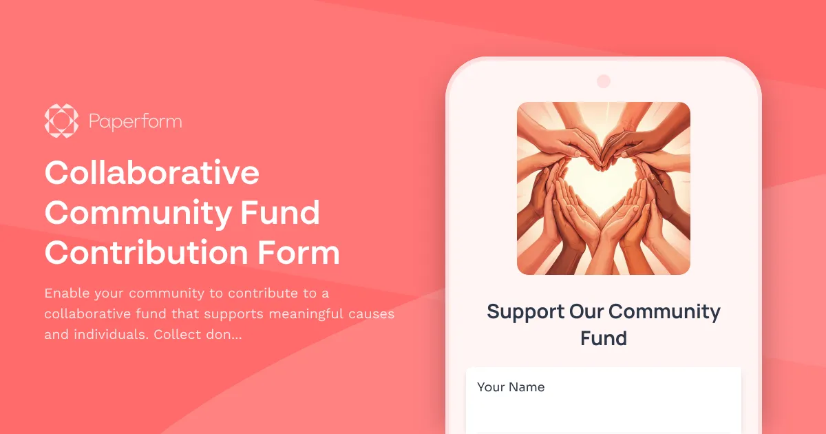 Collaborative Community Fund Contribution Form