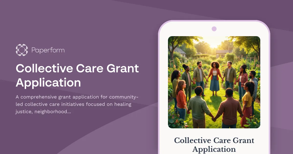 Collective Care Grant Application
