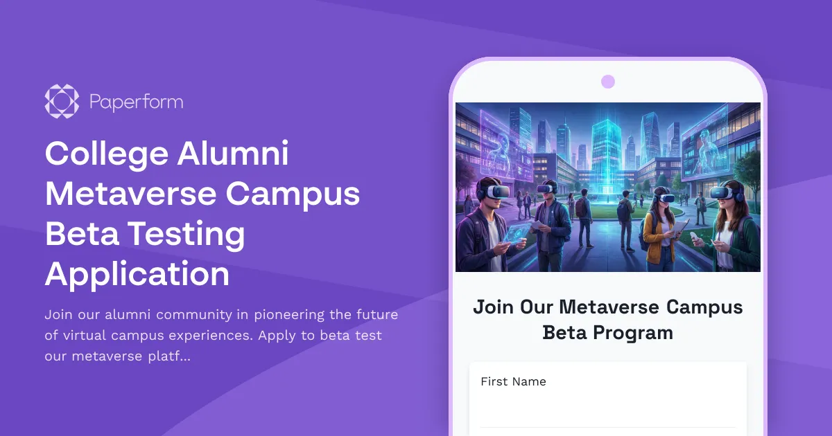 College Alumni Metaverse Campus Beta Testing Application