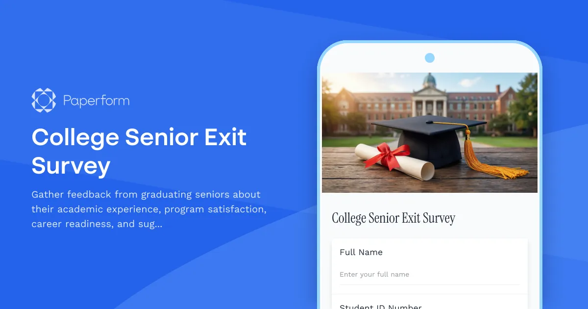 College Senior Exit Survey