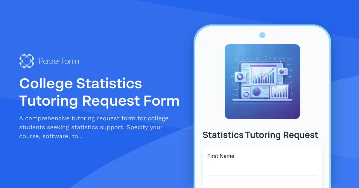 College Statistics Tutoring Request Form