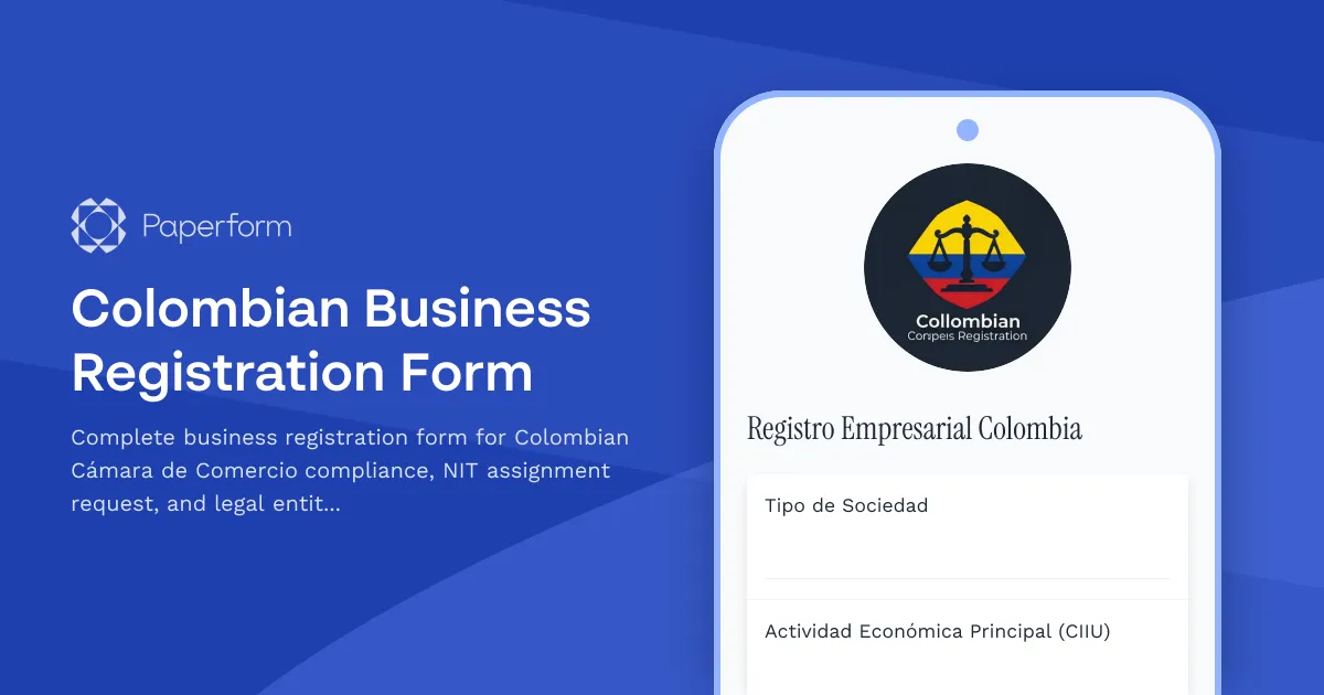 Colombian Business Registration Form