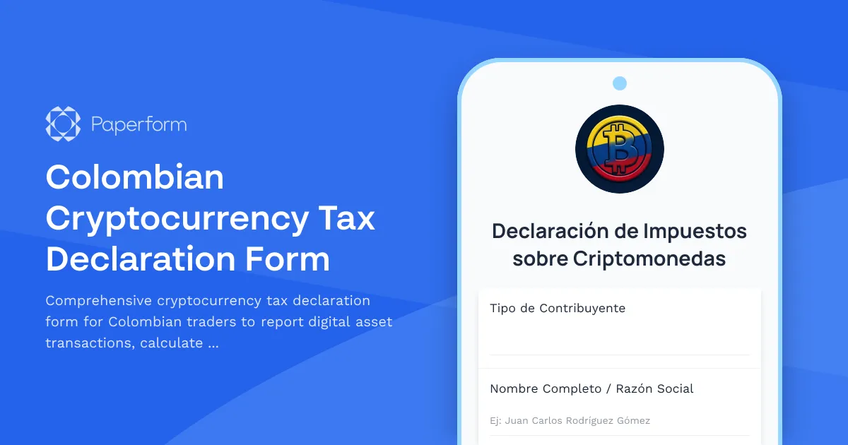 Colombian Cryptocurrency Tax Declaration Form