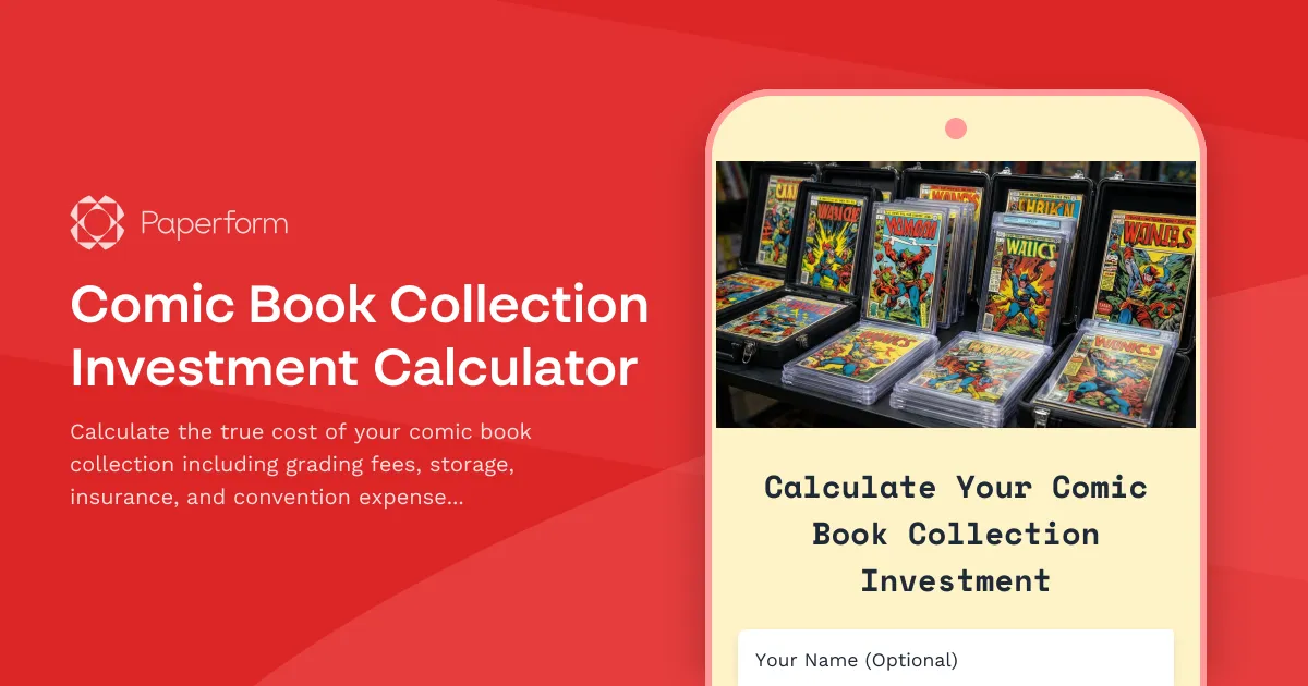 Comic Book Collection Investment Calculator