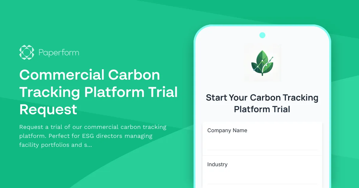 Commercial Carbon Tracking Platform Trial Request